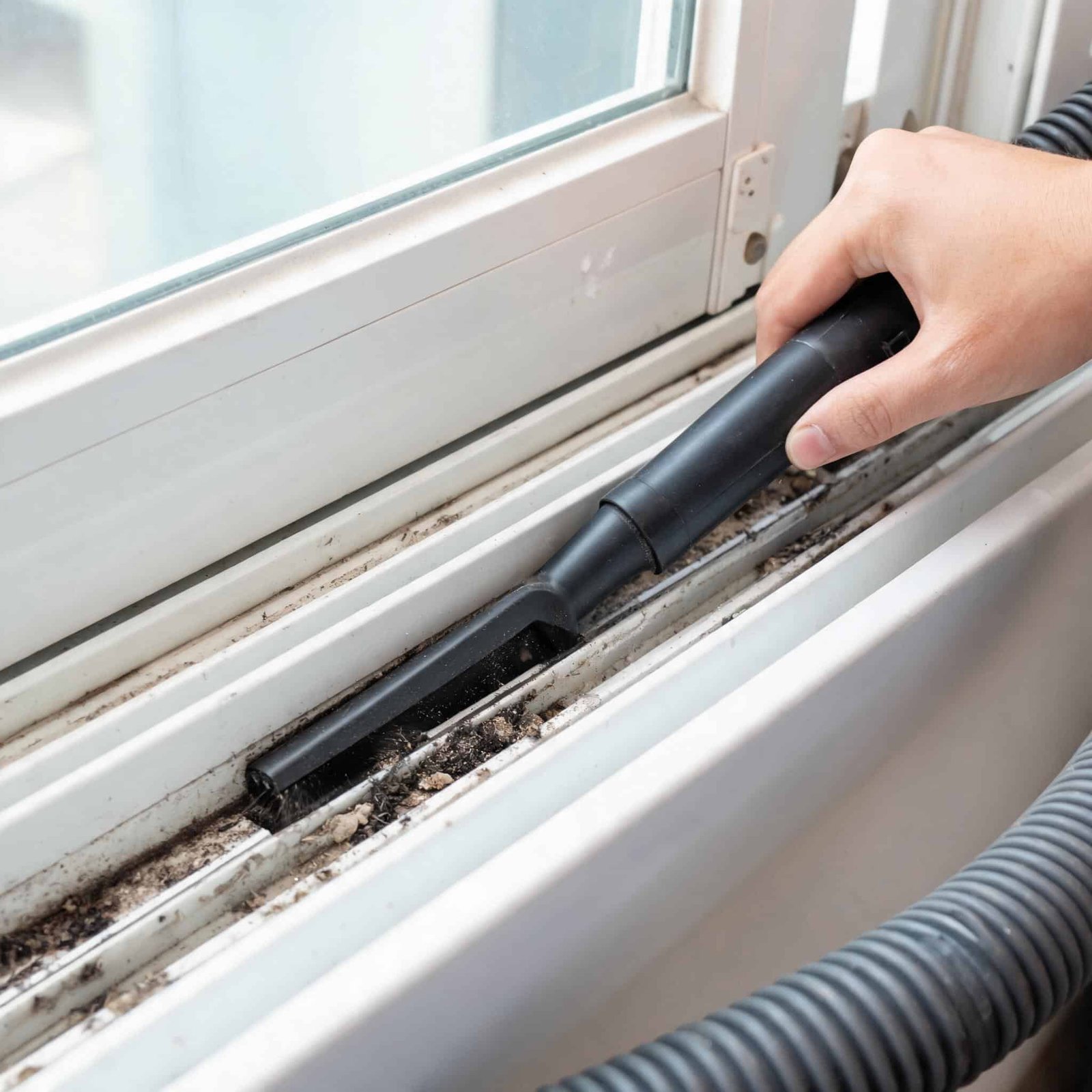 cleaning-vinyl-window-track-with-crevice-toolfrom door&window factory