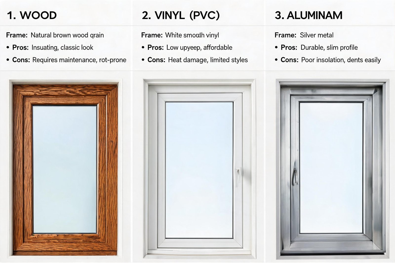 comparing-three-window-frame-materials-side-by-sidefrom door&window factory