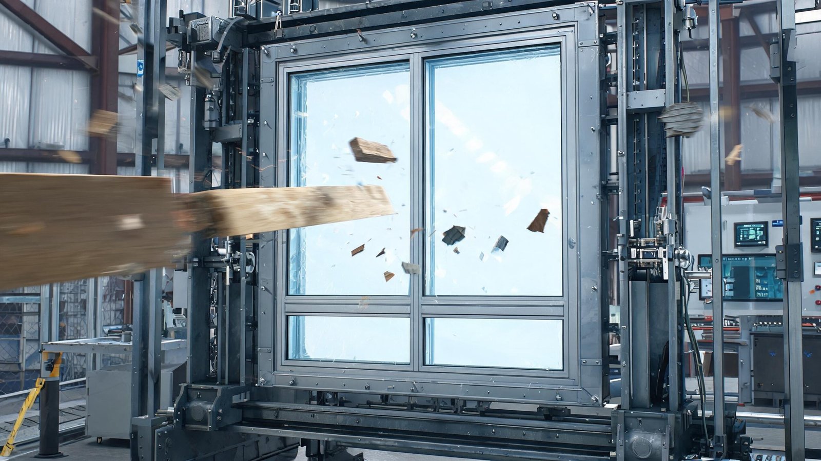 Superwindowhouse Storm windows for high wind areashurricane-impact-resistance-testing-window-flying-debris
