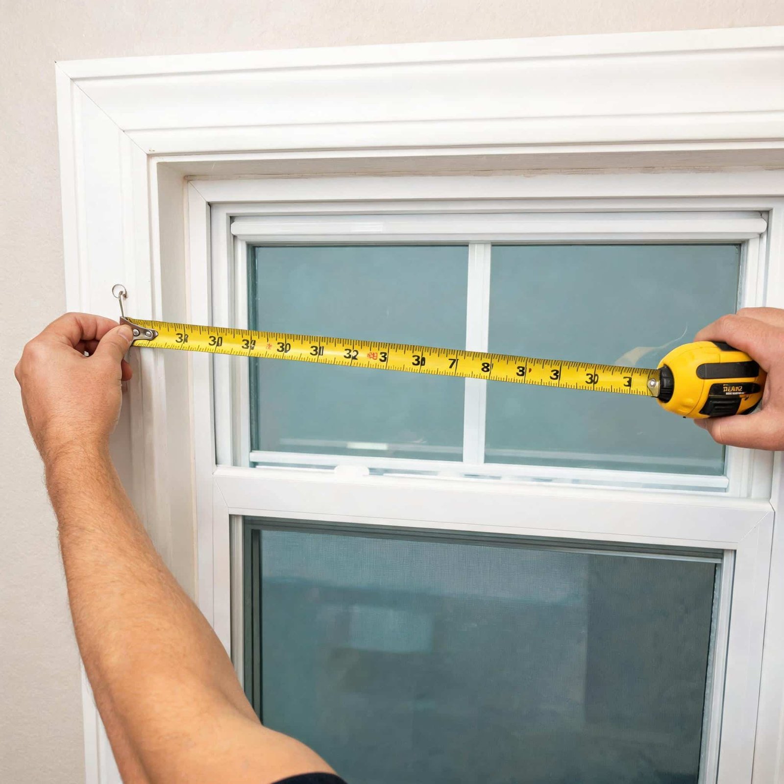 measuring-vinyl-window-width-with-tape-measure