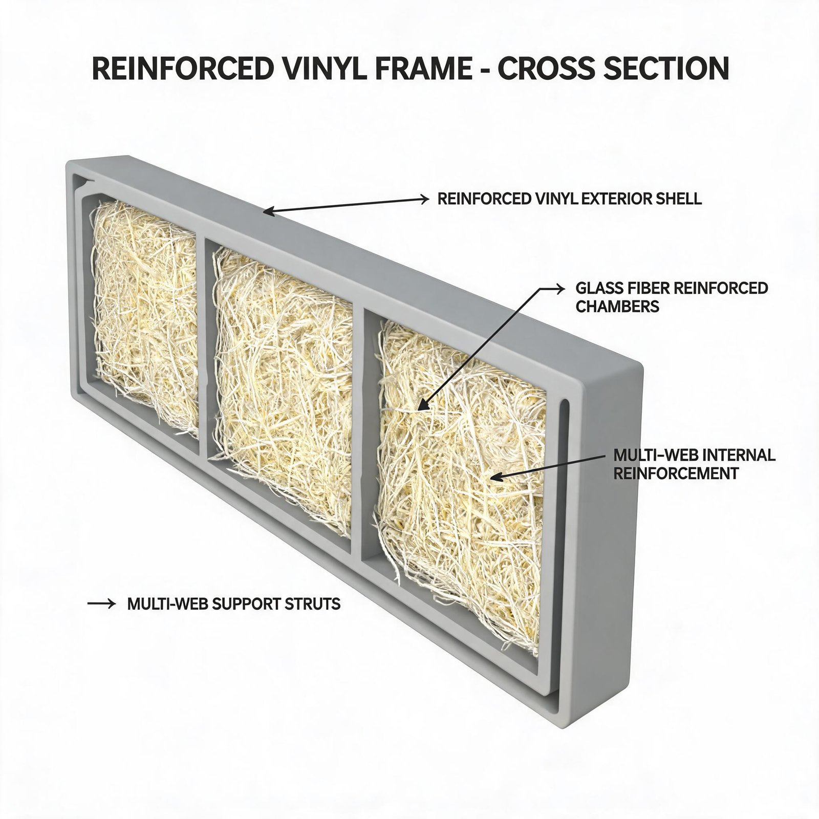 Superwindowhouse Vinyl window frame warping from sunreinforced-vinyl-frame-cross-section-showing-glass-fiber-chambers-and-multi-web-design