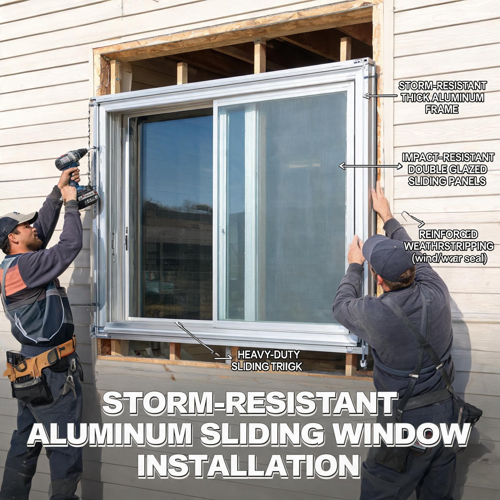 Superwindowhouse state of emergencystorm-resistant-aluminum-sliding-window-installation
