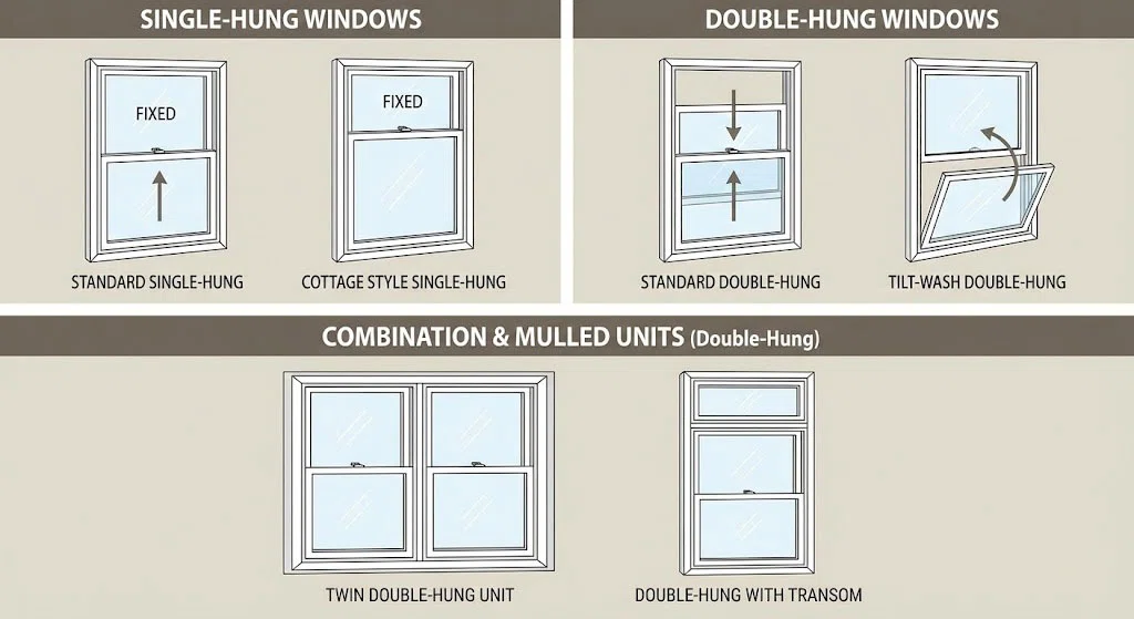 Tilt-In Vinyl Double Hung Windows | Slim-Frame & Easy-Maintenance