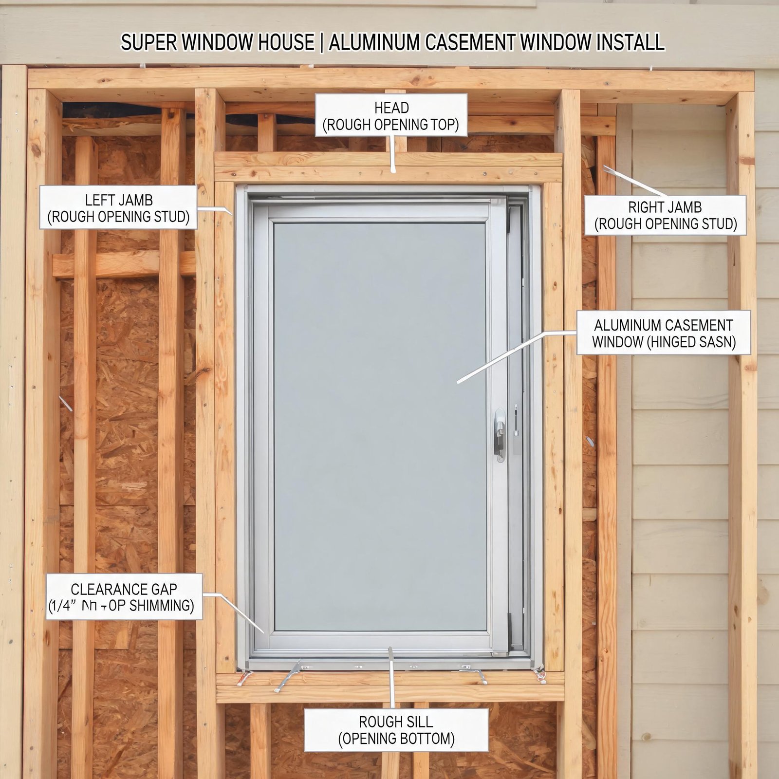 Superwindowhouse tornado watchsuperwindowhouse-aluminum-casement-window-rough-opening-installation