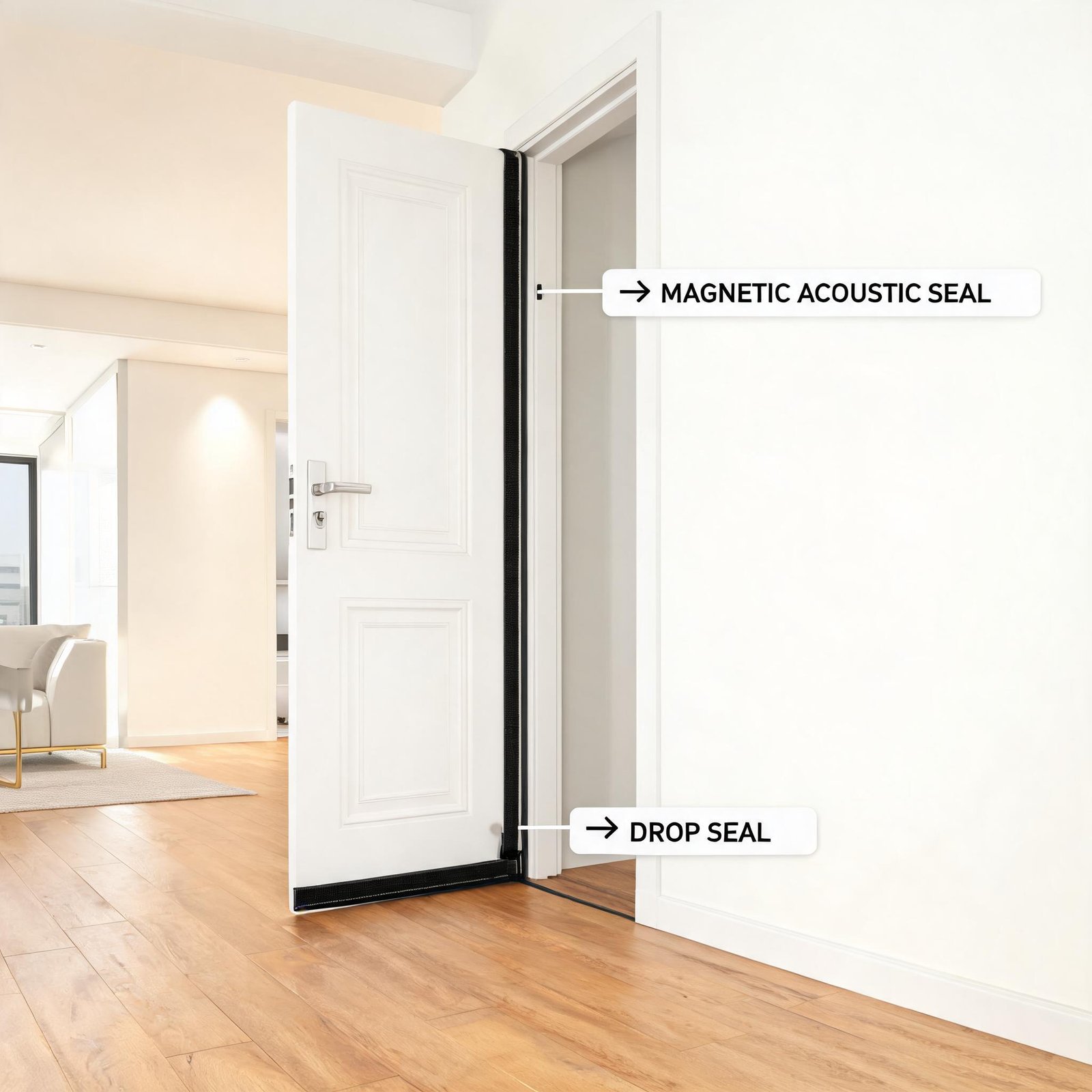 Superwindowhouse Soundproof interior doors for privacysuperwindowhouse-interior-door-with-magnetic-acoustic-seal-and-drop-seal-installation
