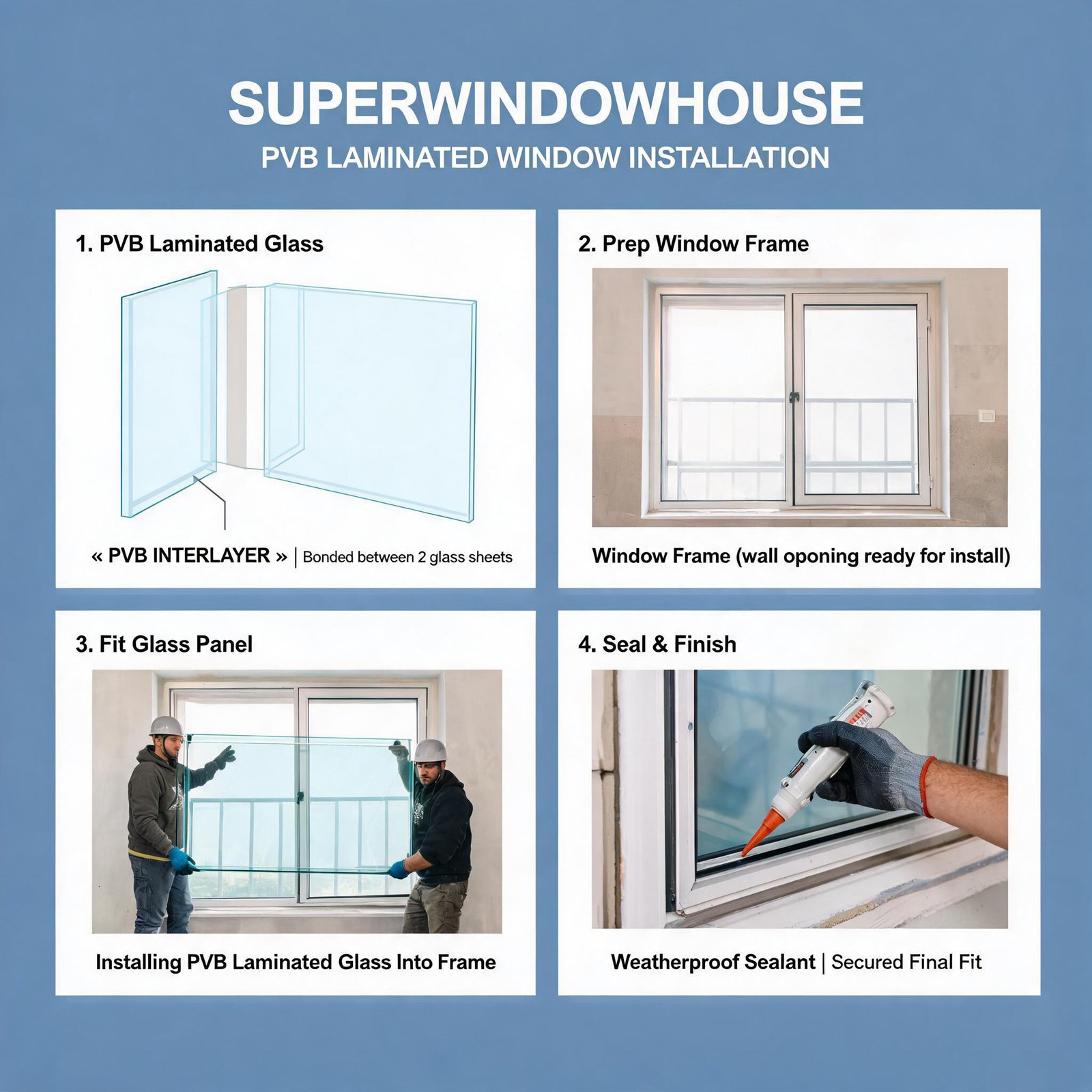 Superwindowhouse bonneville firesuperwindowhouse-pvb-laminated-window-installation