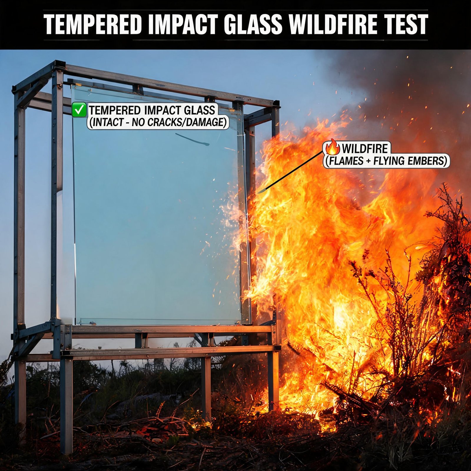 tempered-impact-glass-window-wildfire-test