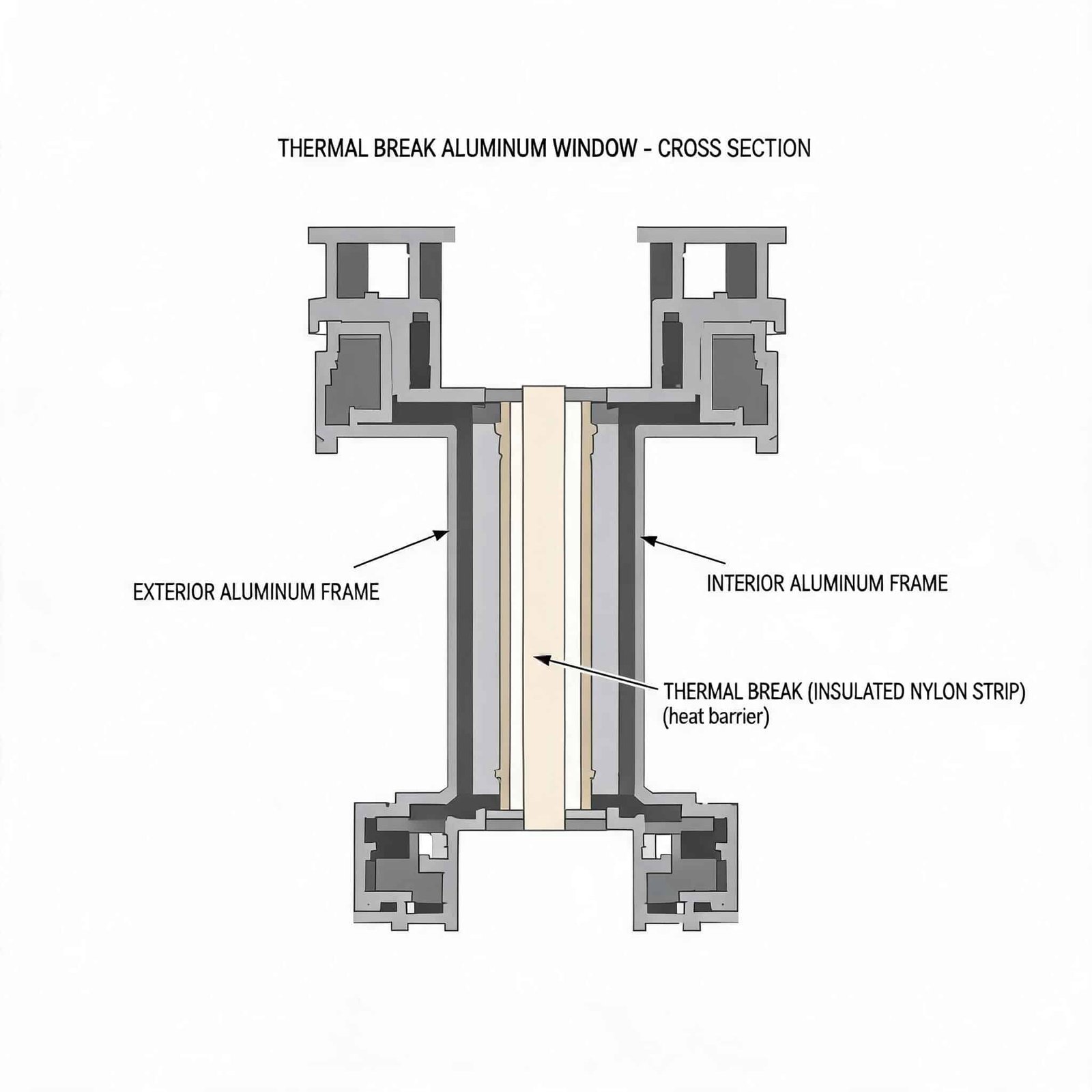 thermal-break-aluminum-window-profile-cross-section