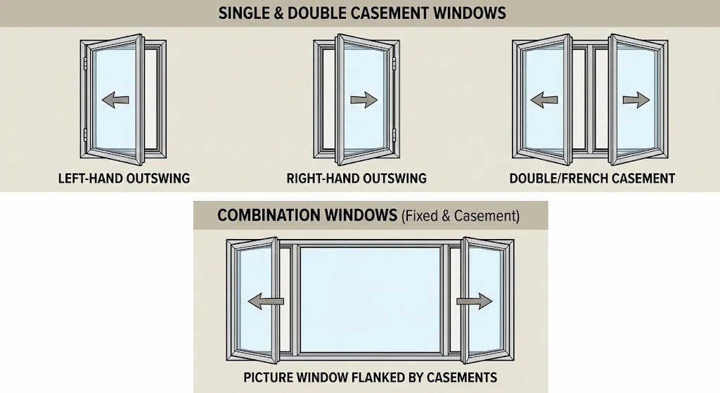 Slim Profile Aluminum Casement Windows | Modern Architectural Design