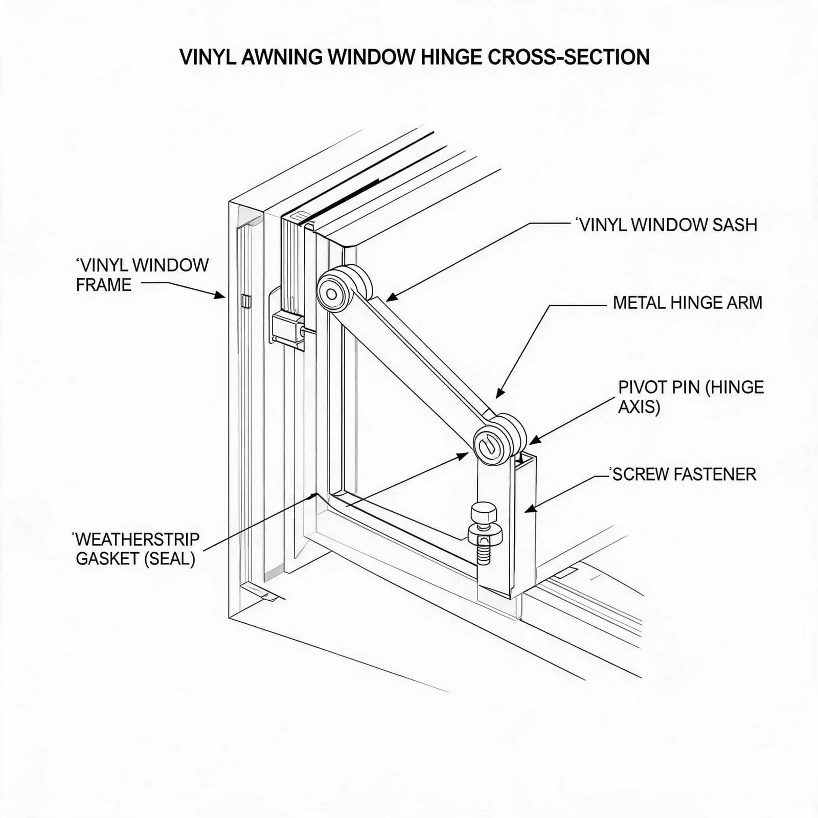 vinyl-awning-window-hinge-mechanism-cross-section