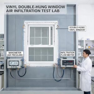 Superwindowhouse Are Vinyl Double Hung Windows Energy Efficient? (Ratings Explained)vinyl-double-hung-window-air-infiltration-testing-lab