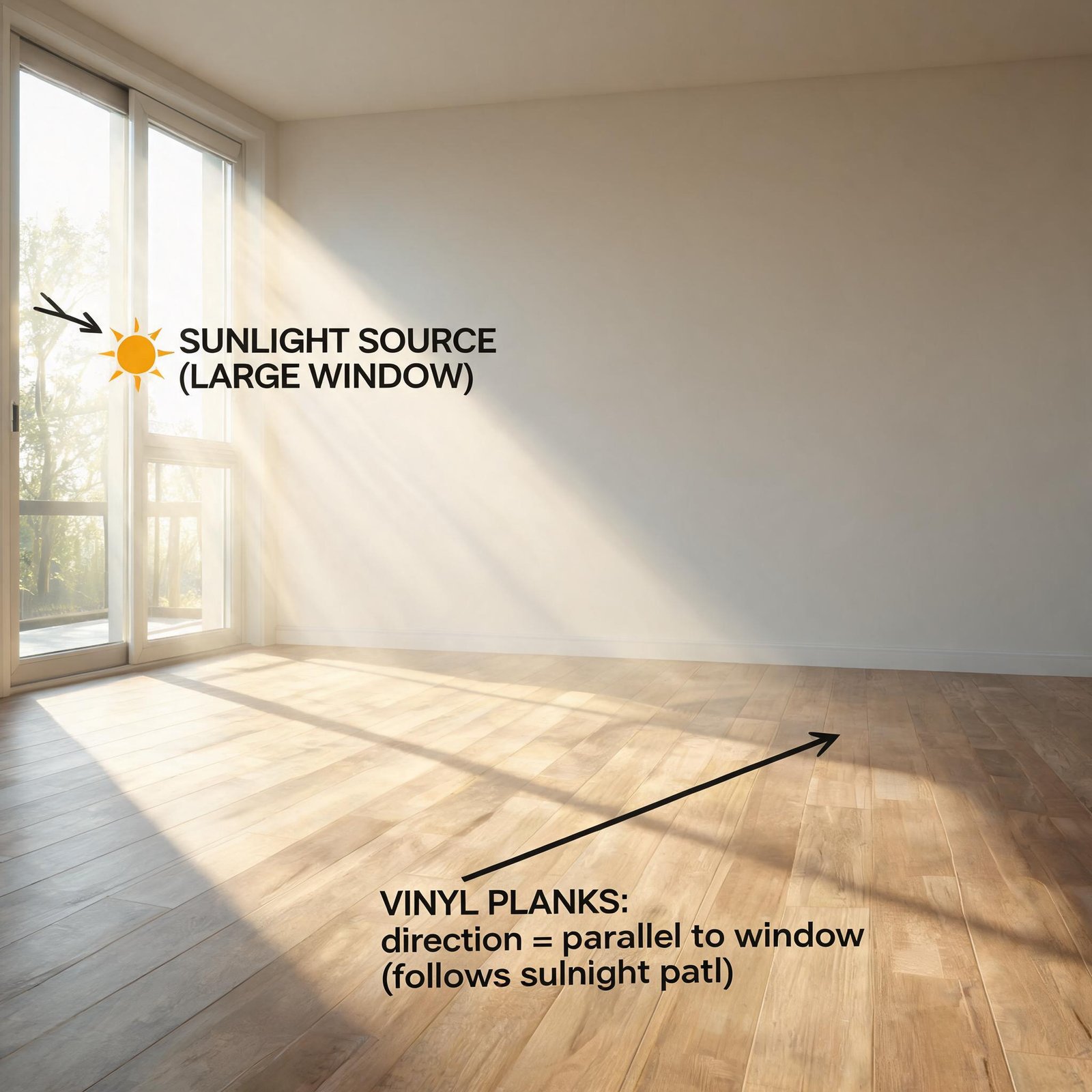 vinyl-plank-flooring-direction-sunlight-from-large-windowfrom door&window factory