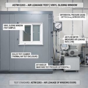 vinyl-sliding-window-thermal-chamber-testing-astm-e283-air-leakage-setup