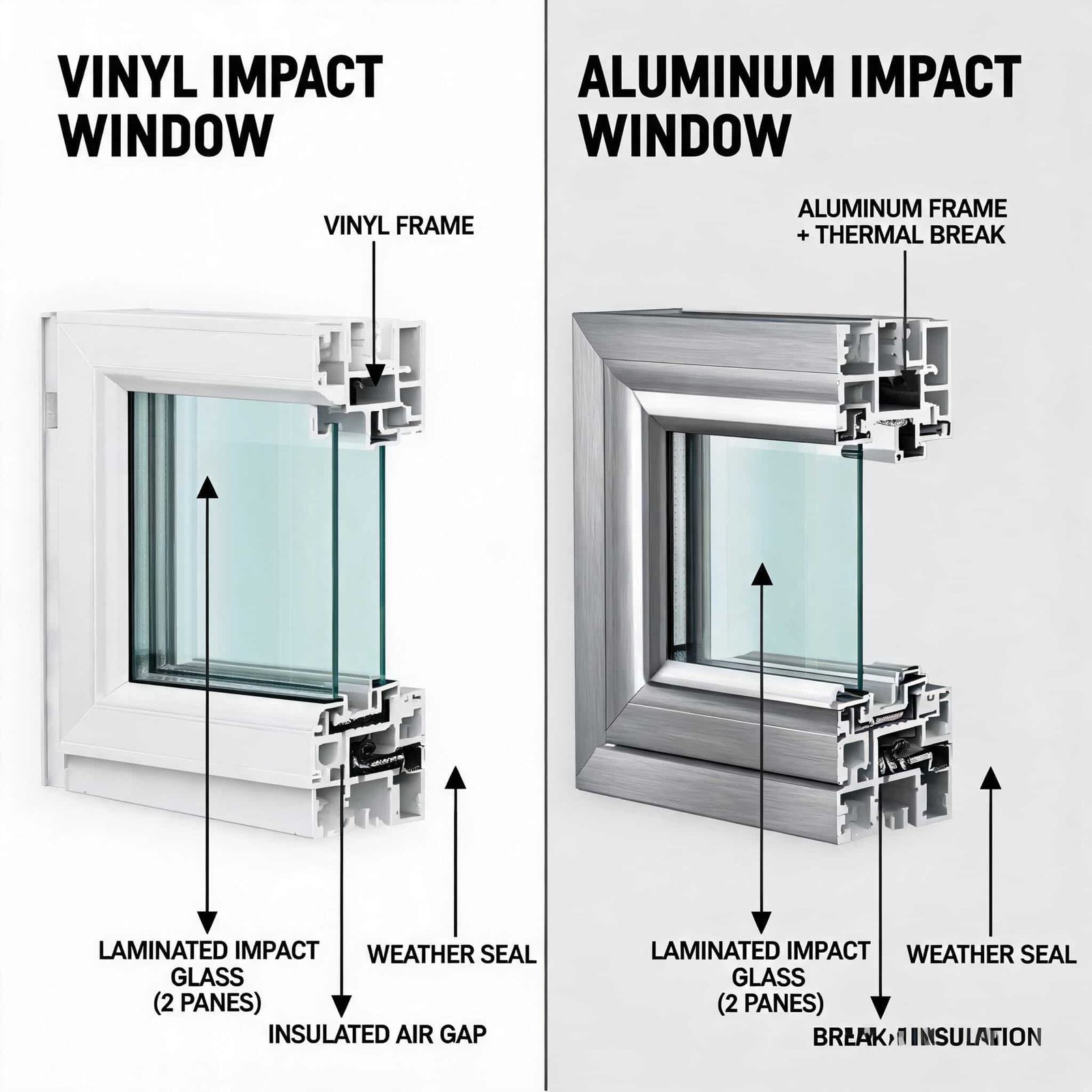 vinyl-vs-aluminum-impact-window-cross-section-comparisonfrom door&window factory