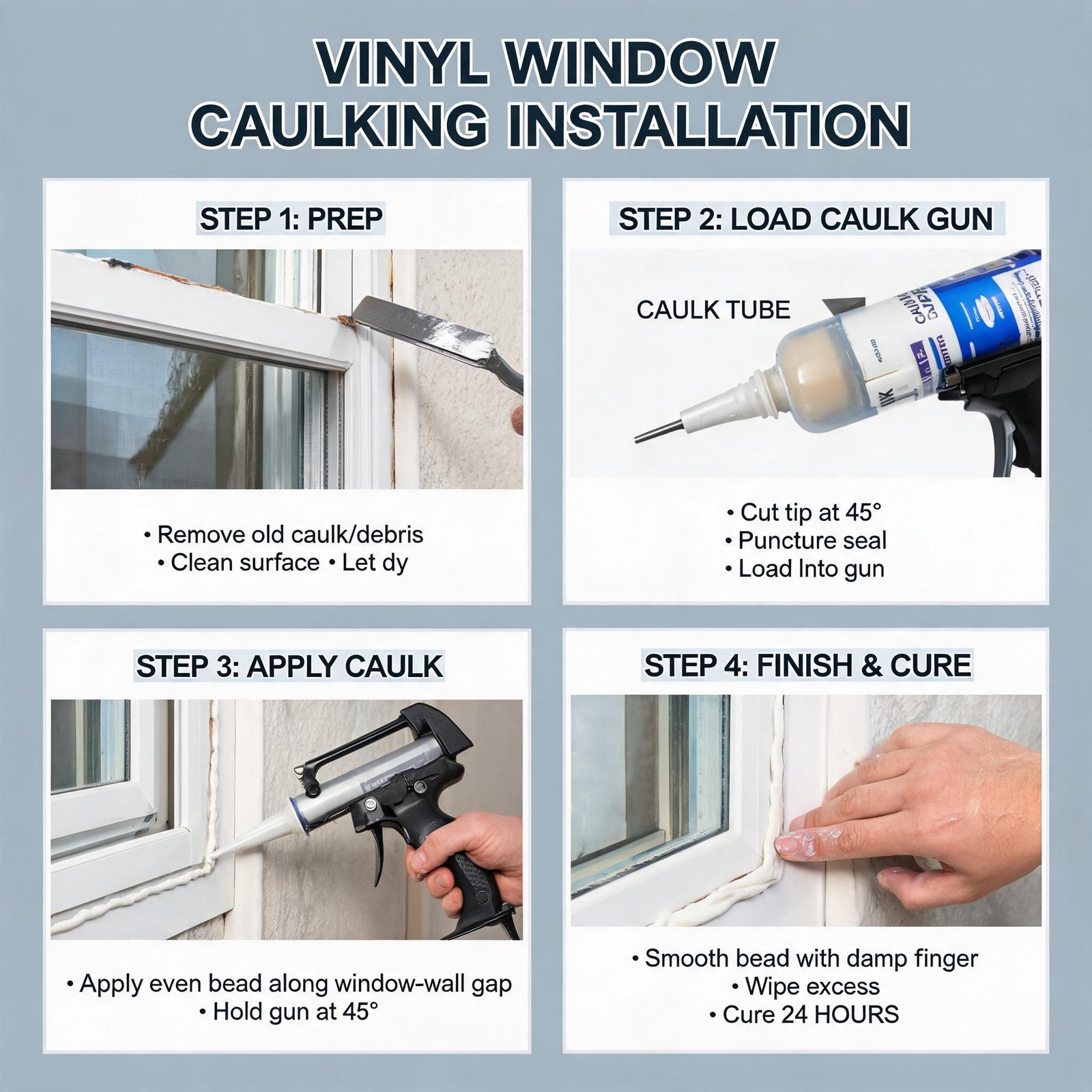 Superwindowhouse Basement window condensation fixvinyl-window-caulking-kit-installation-diagram