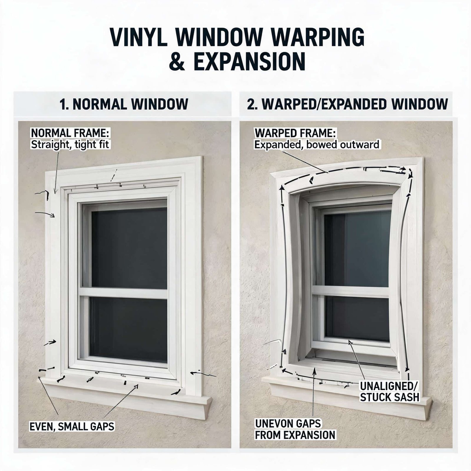vinyl-window-warping-and-expansion-diagramfrom door&window factory